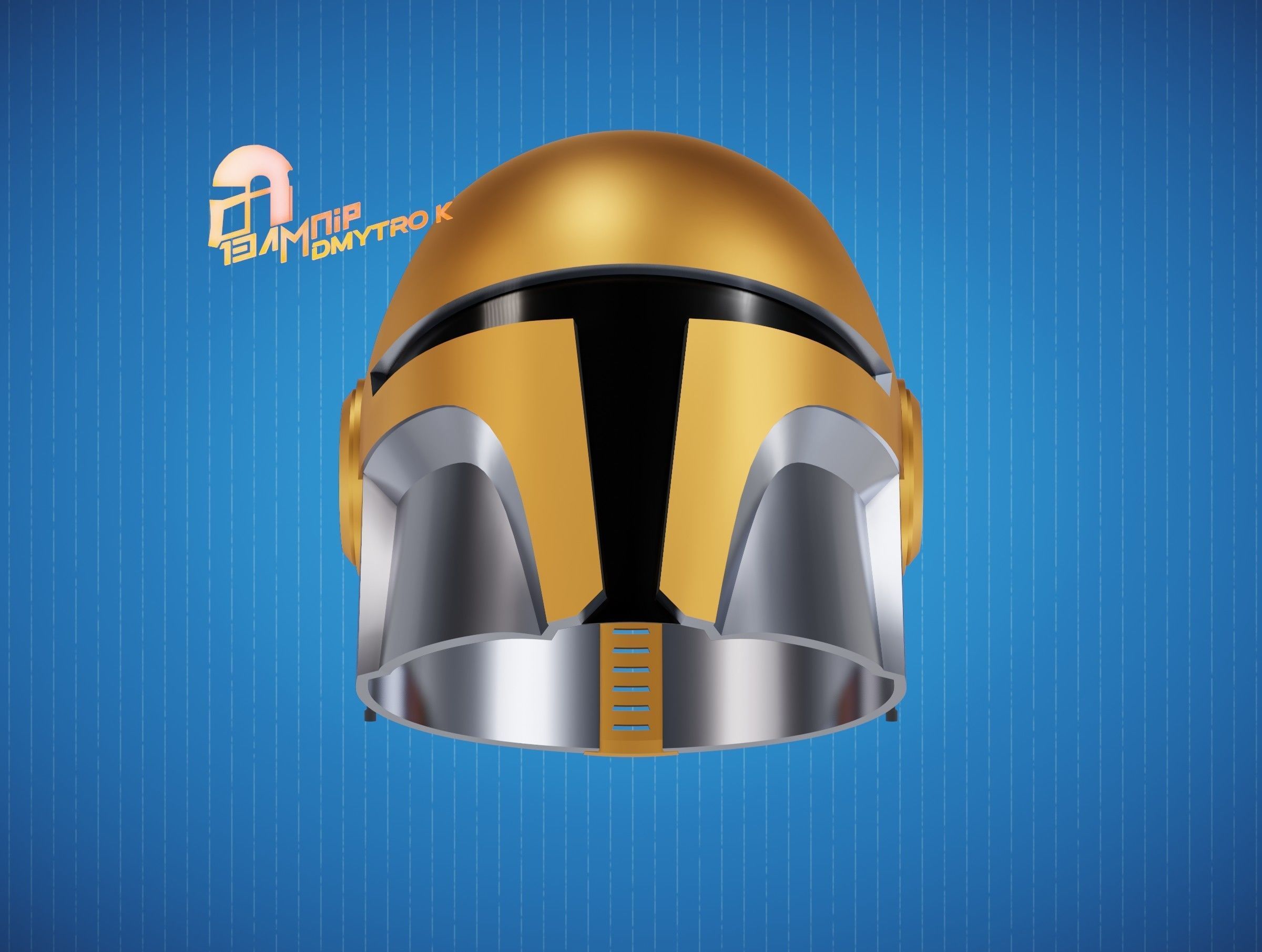 Mandalorian Helmet 1 3D print model_9