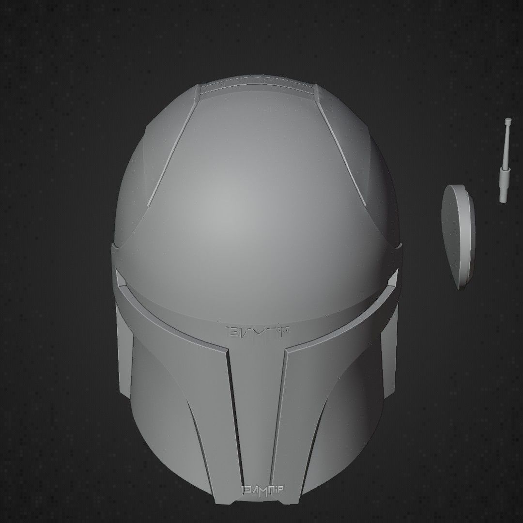 Mandalorian Helmet 1 3D print model_17