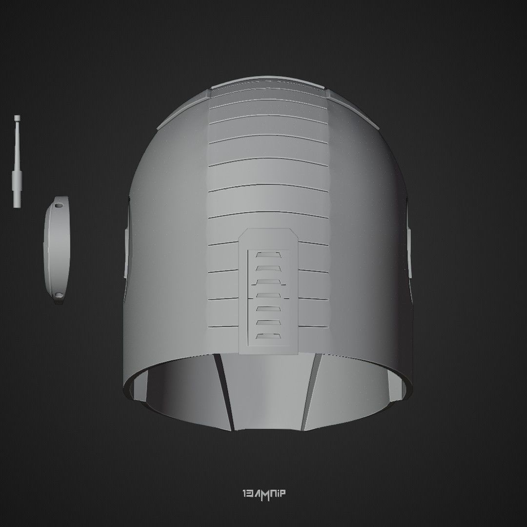 Mandalorian Helmet 1 3D print model_26