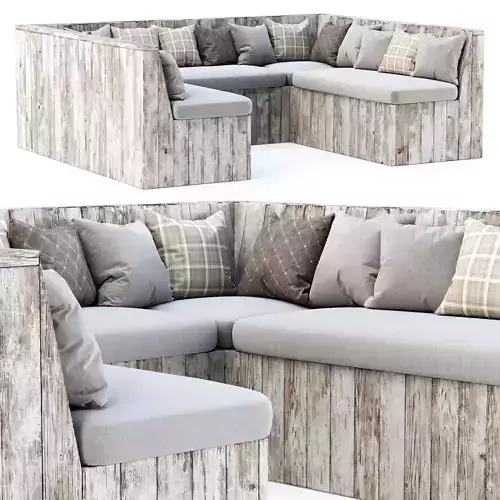 Eric Wooden Restaurant Sofa SD17 by Bpoint Design 