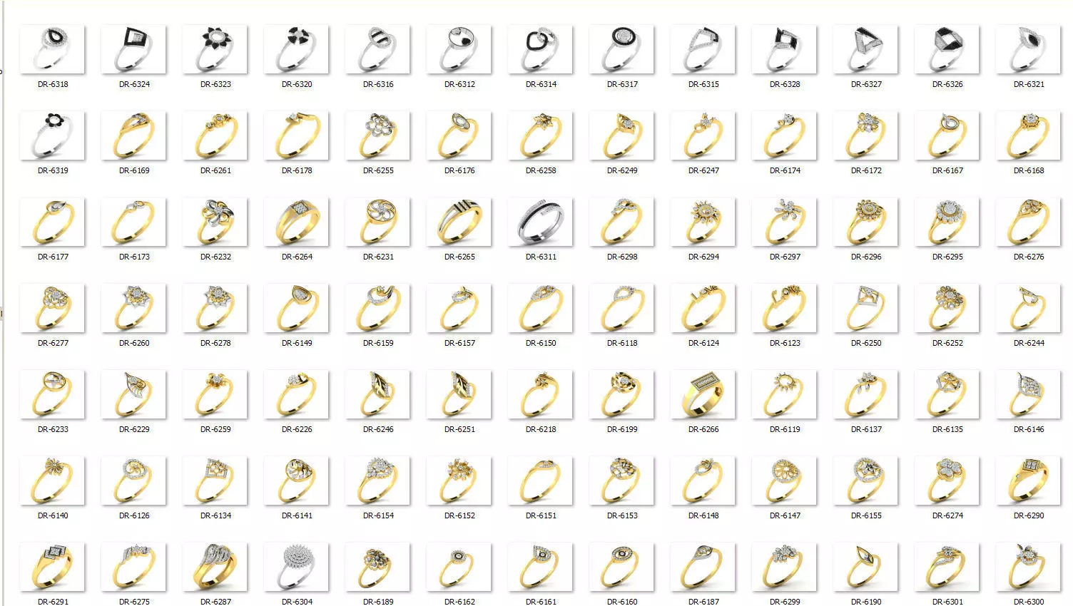 Engagement ring 55 light weight3dm cad files part 06 3D print model