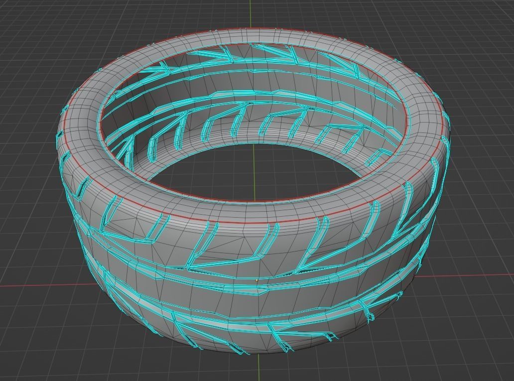 Nitto NT05 - Tires - Game Ready Low-poly 3D model_3