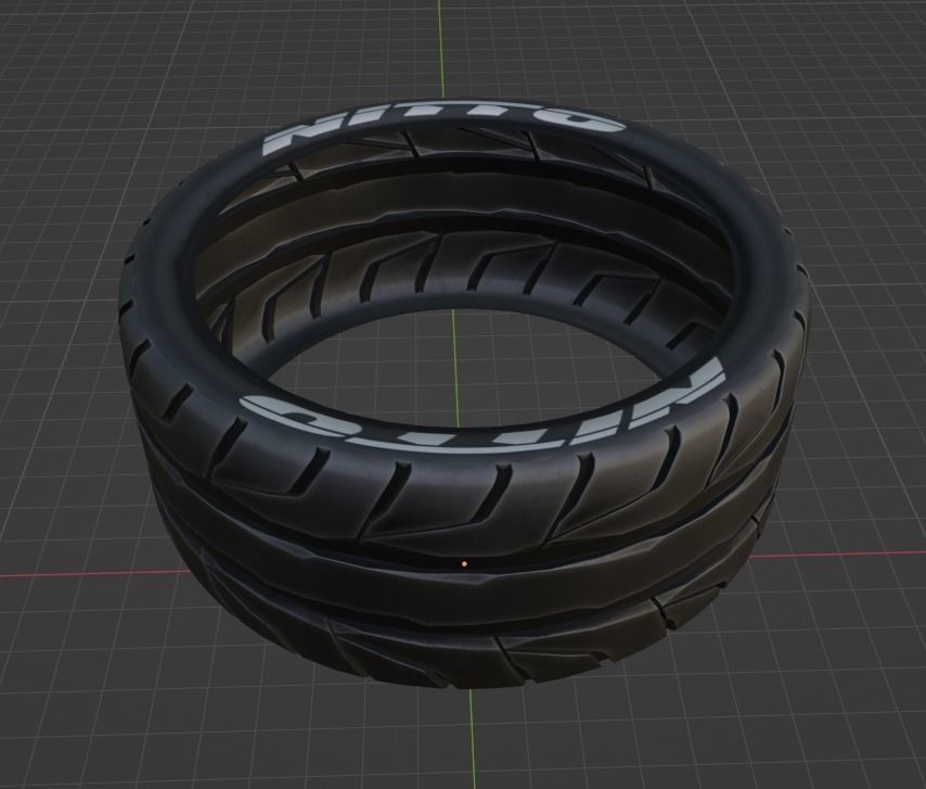 Nitto NT05 - Tires - Game Ready Low-poly 3D model_1