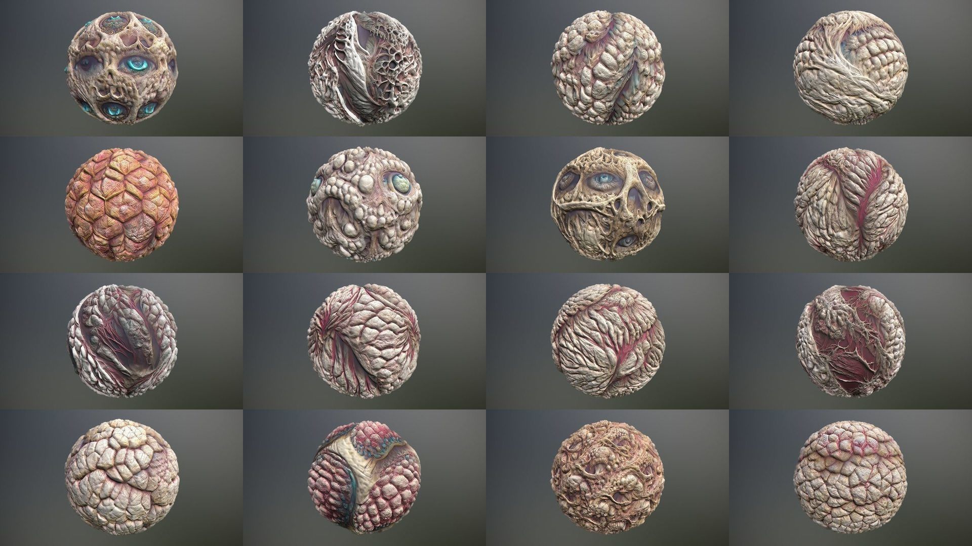90 Materials Skin Seamless PBR Mega Bundle Texture_4