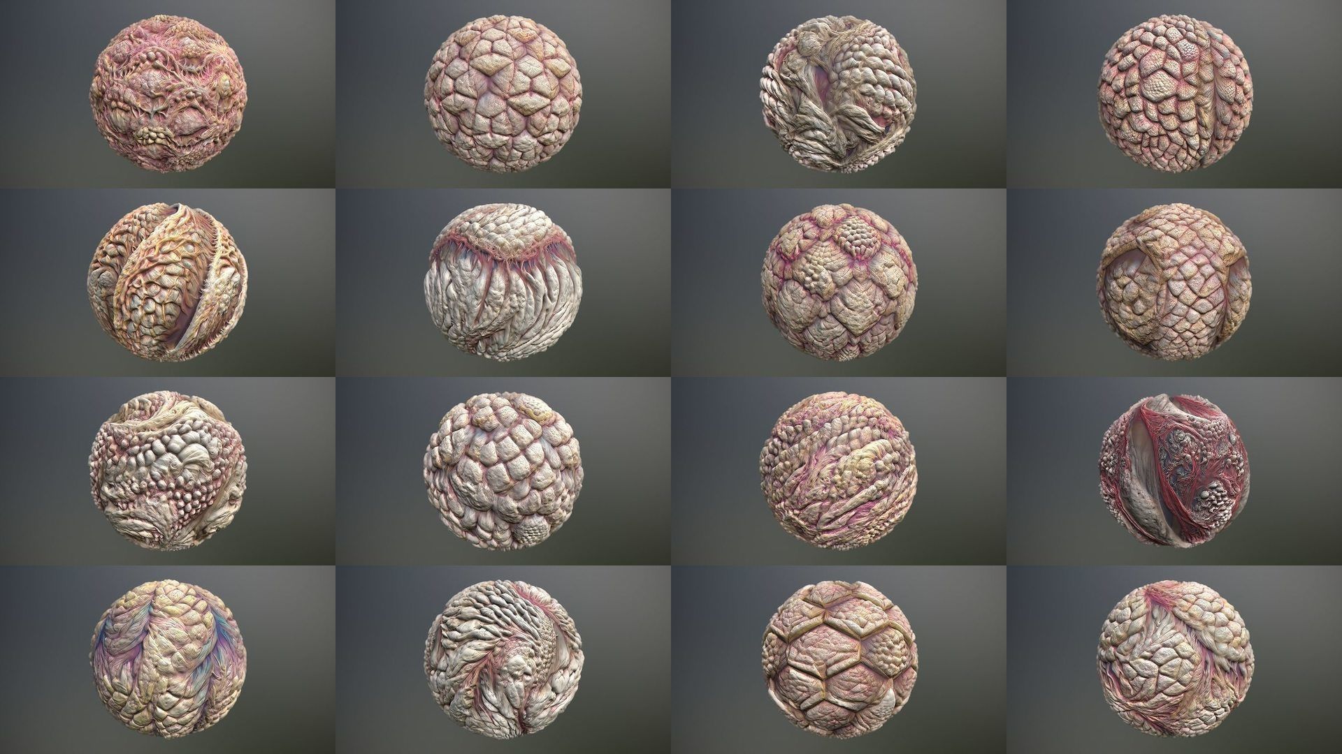 90 Materials Skin Seamless PBR Mega Bundle Texture_6