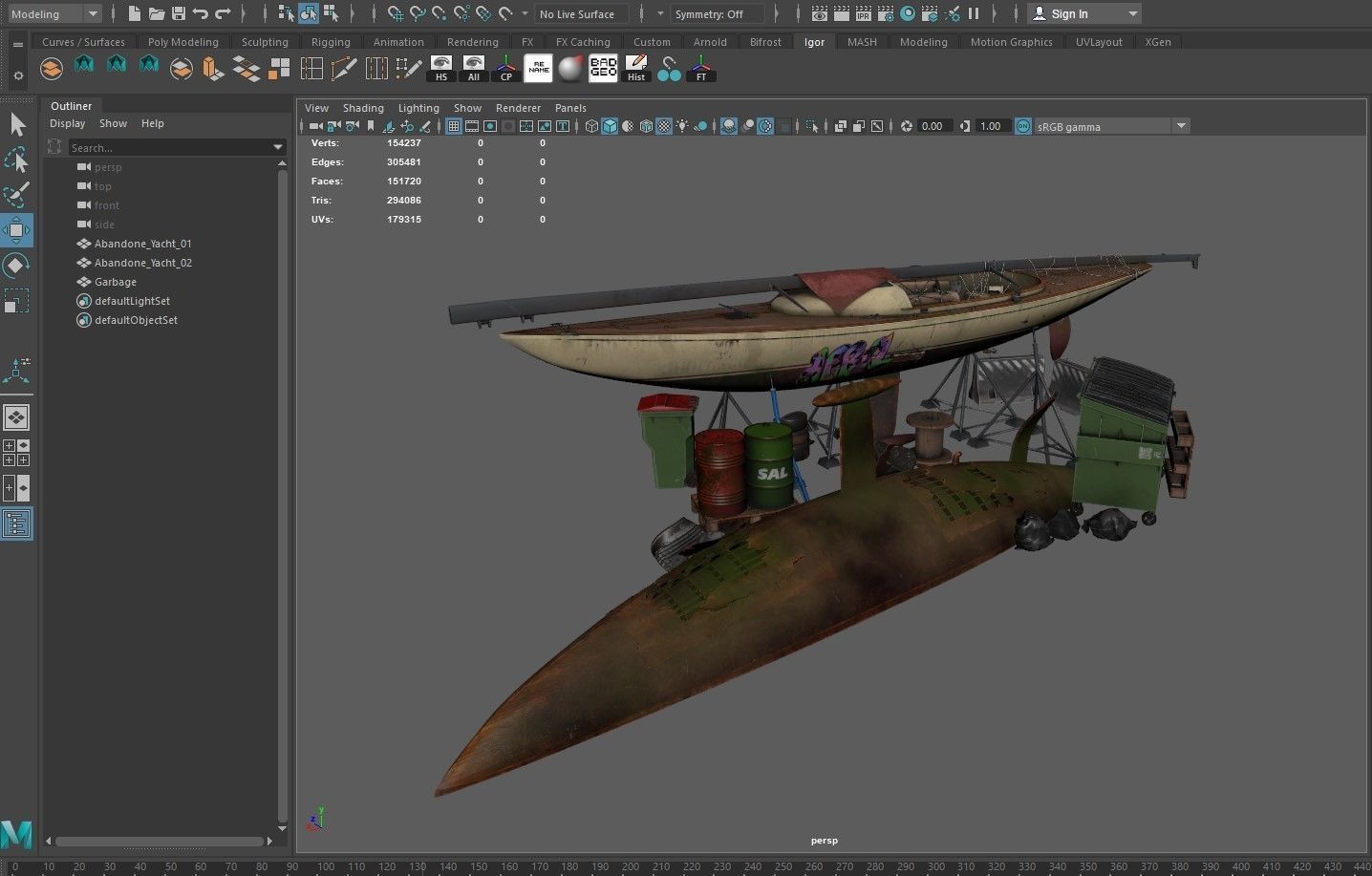 Abandone Yacht 02 3D model_14