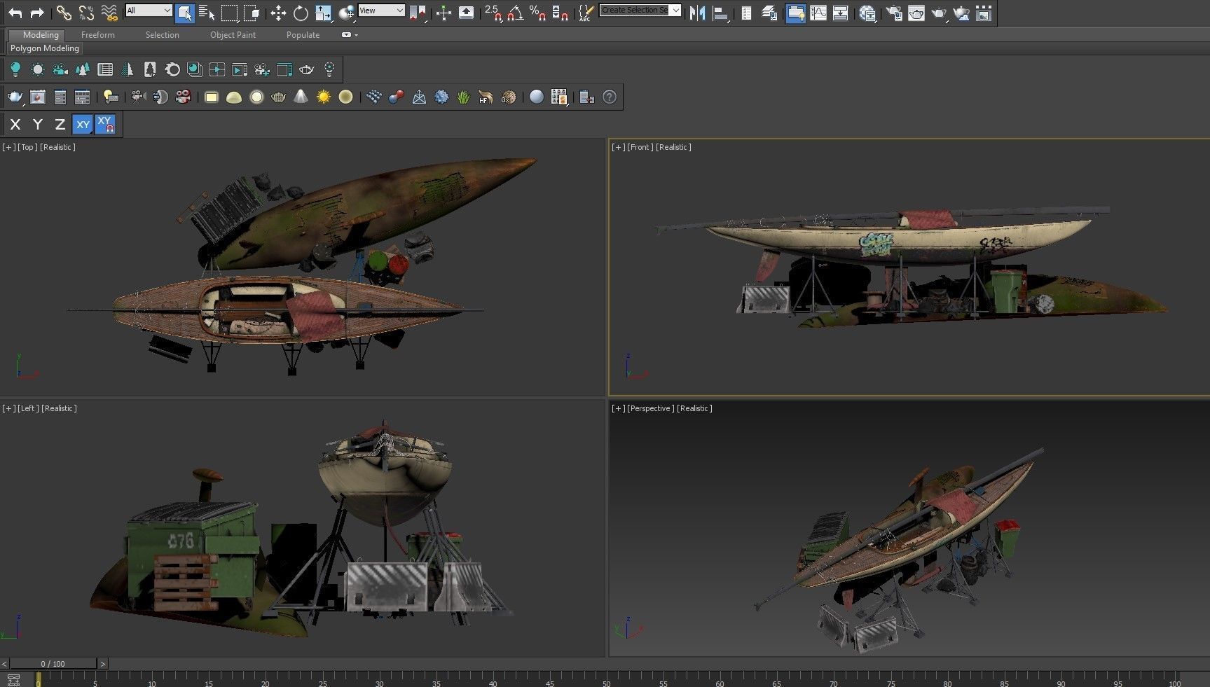 Abandone Yacht 02 3D model_12