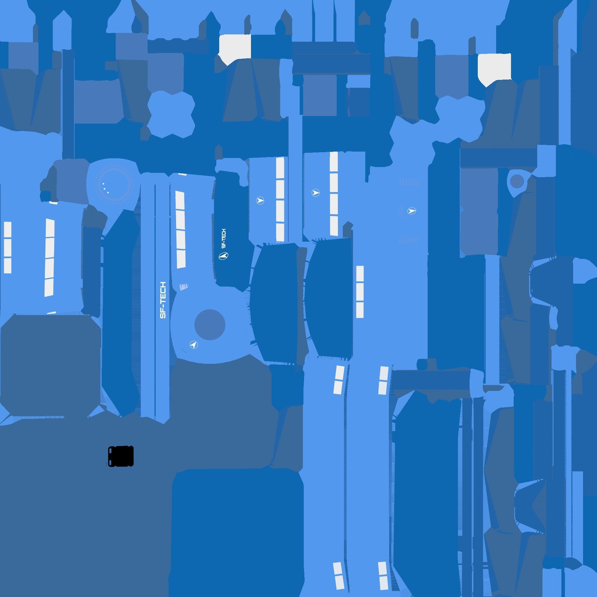 SciFi Facility B03 Blue - Sci Fi Exterior Design Low-poly 3D model_23