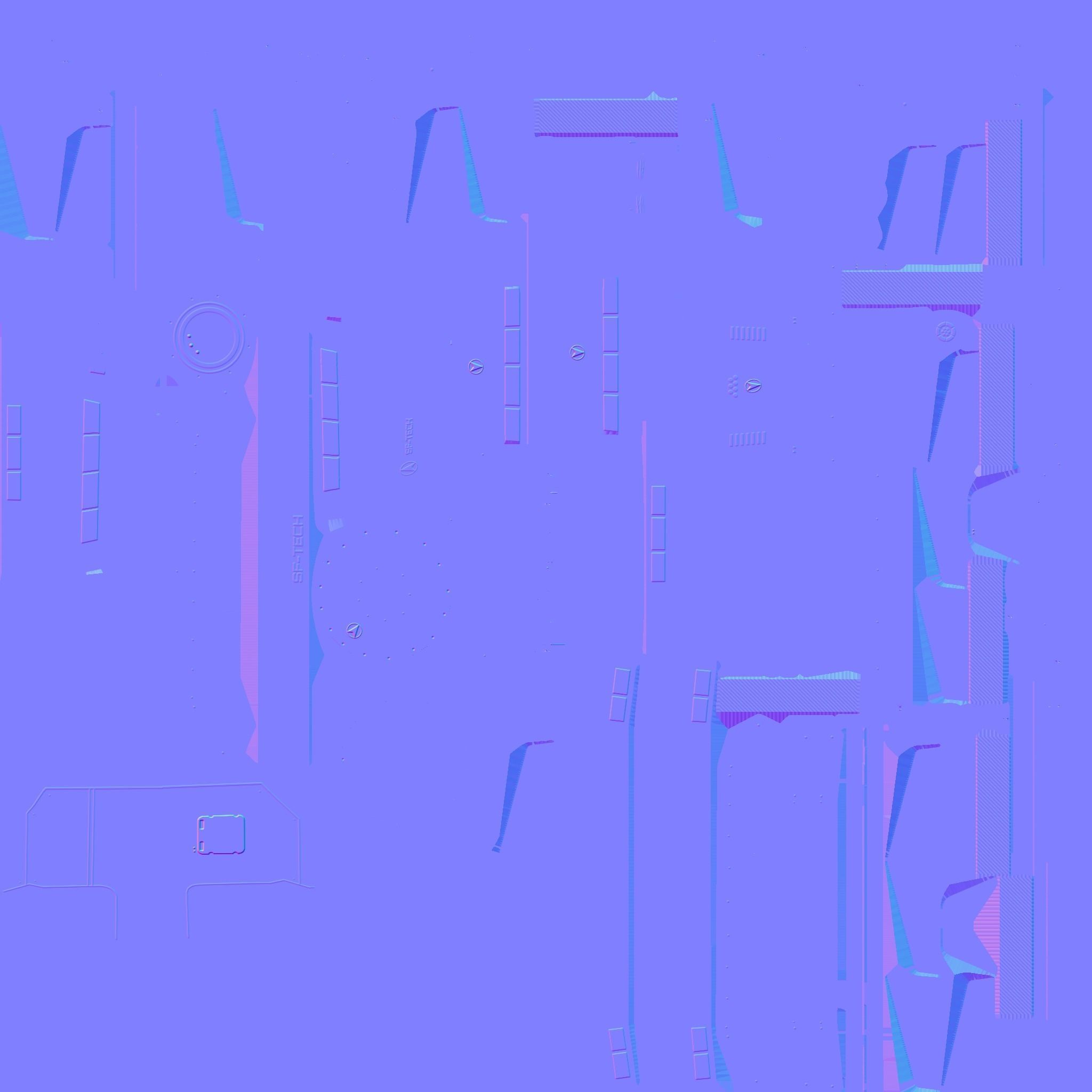 SciFi Facility B04 Orange - Sci Fi Exterior Design Low-poly 3D model_27