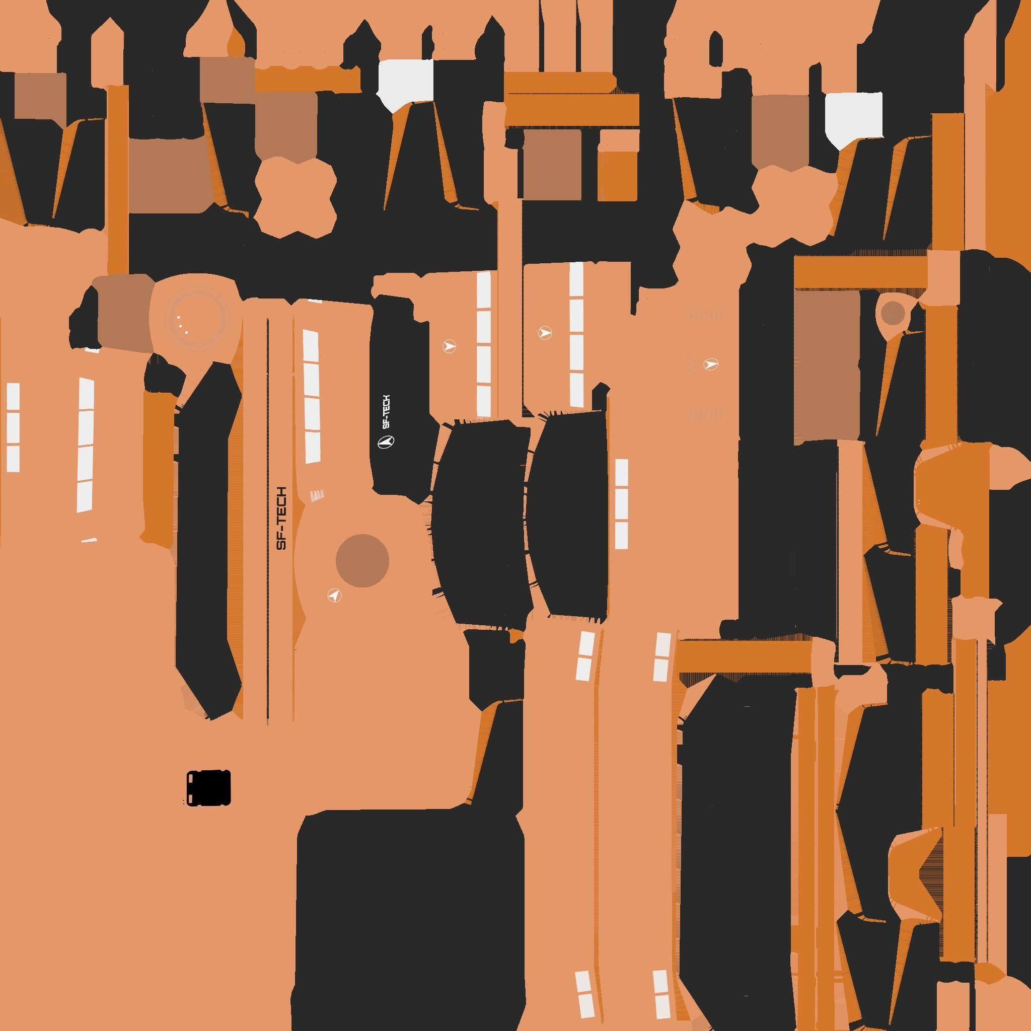 SciFi Facility B04 Orange - Sci Fi Exterior Design Low-poly 3D model_23