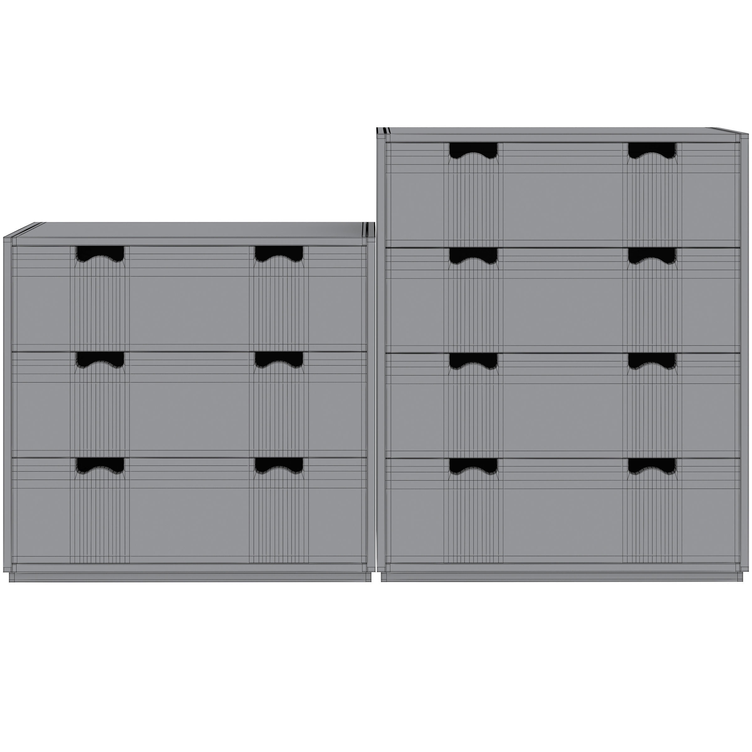 Chest of drawers SNOW A by Asplund 3D model_4