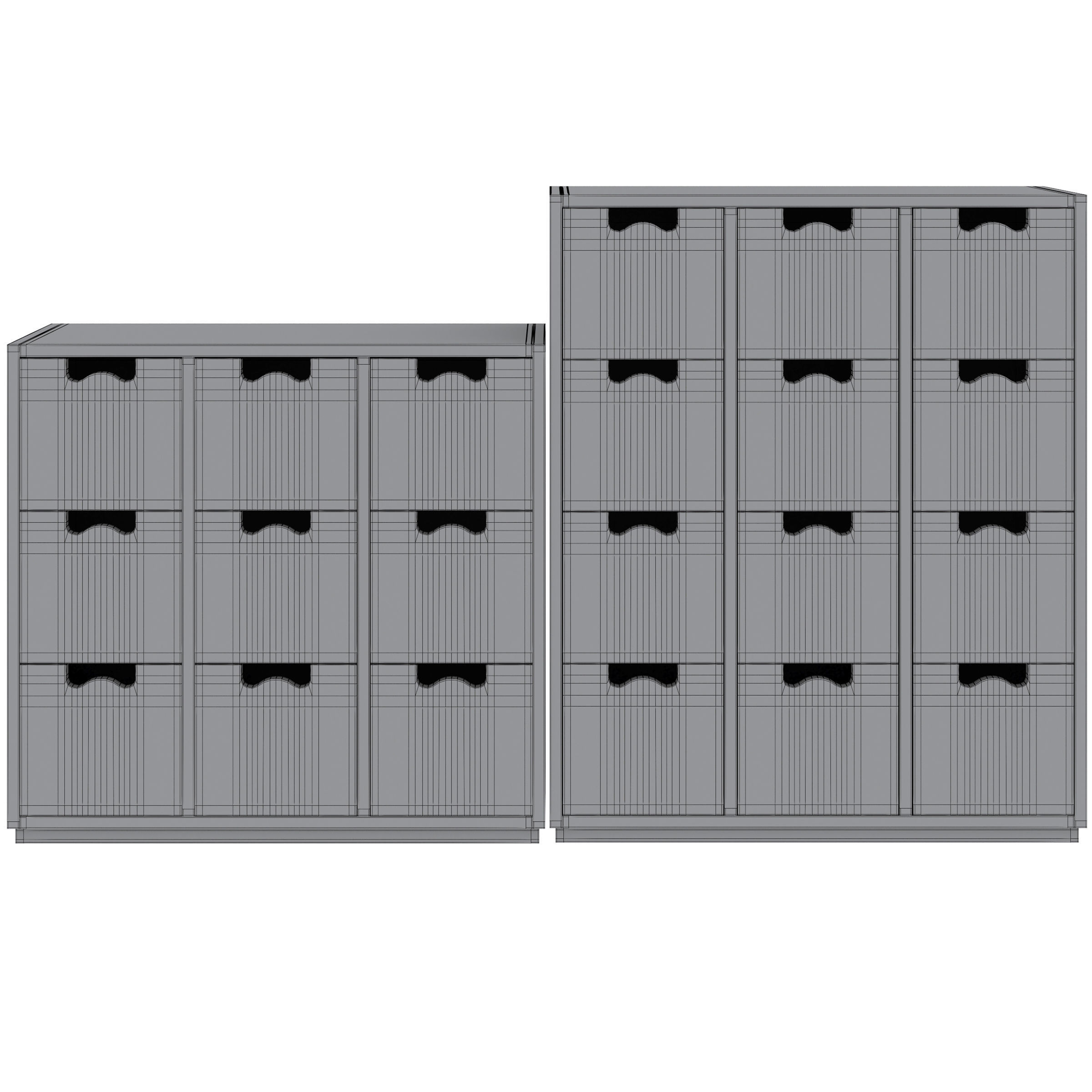 Storage unit SNOW B by Asplund 3D model_4