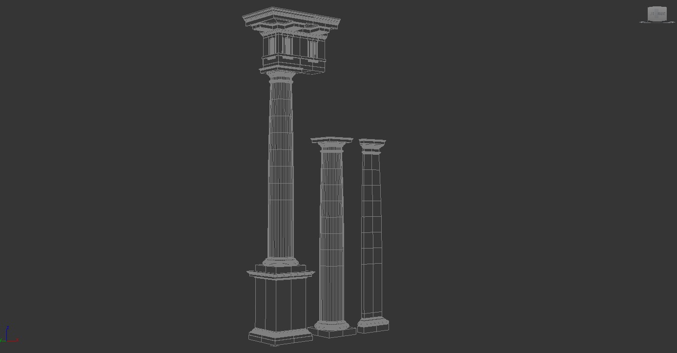 Doric mutulary  Column pedestal  Doric Order Vignola  3D model_10