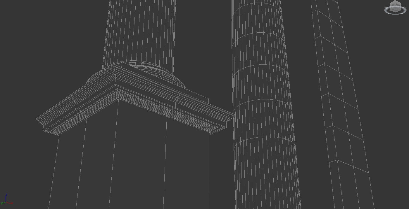 Doric mutulary  Column pedestal  Doric Order Vignola  3D model_12