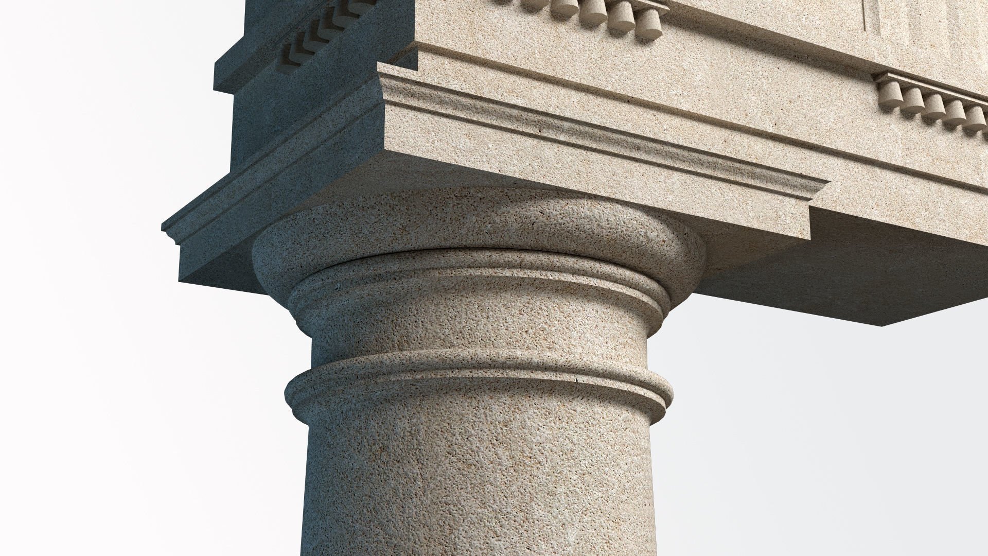 Doric mutulary  Column pedestal  Doric Order Vignola  3D model_3