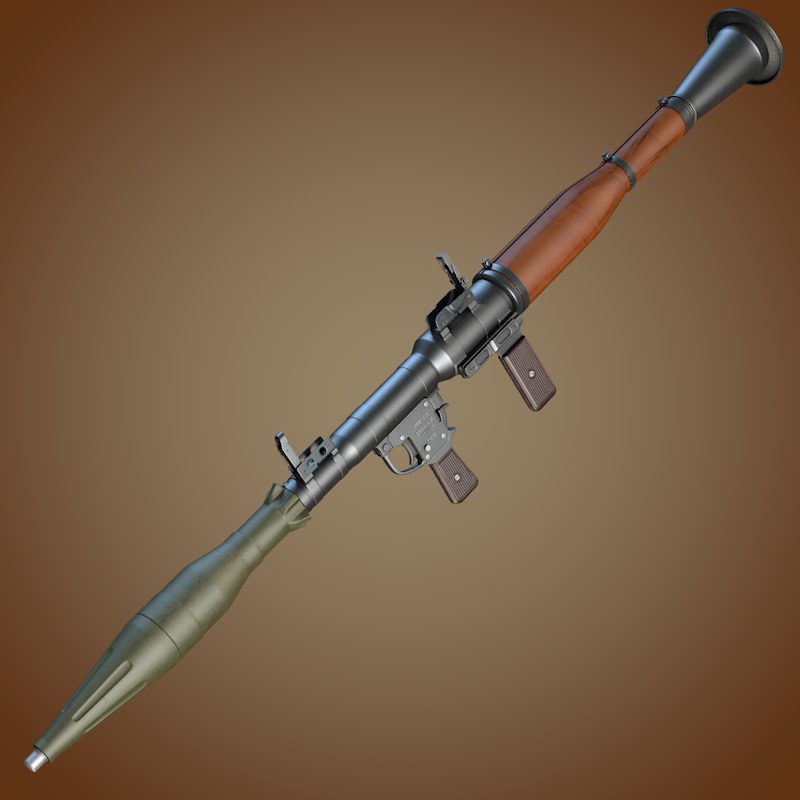 RPG-7 grenade launcher 3D model_1