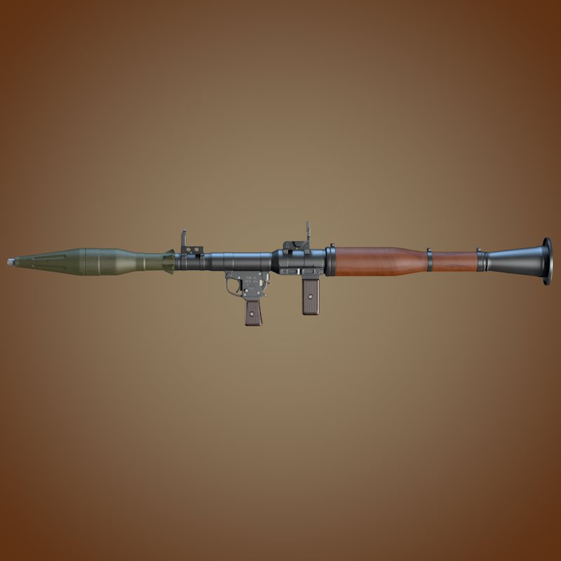 RPG-7 grenade launcher 3D model_3