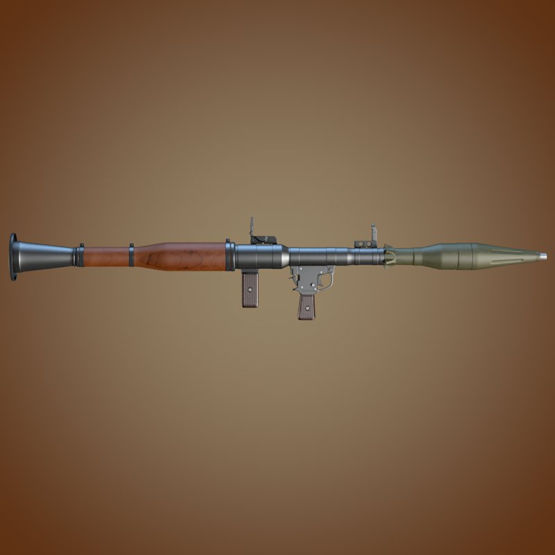 RPG-7 grenade launcher 3D model_2