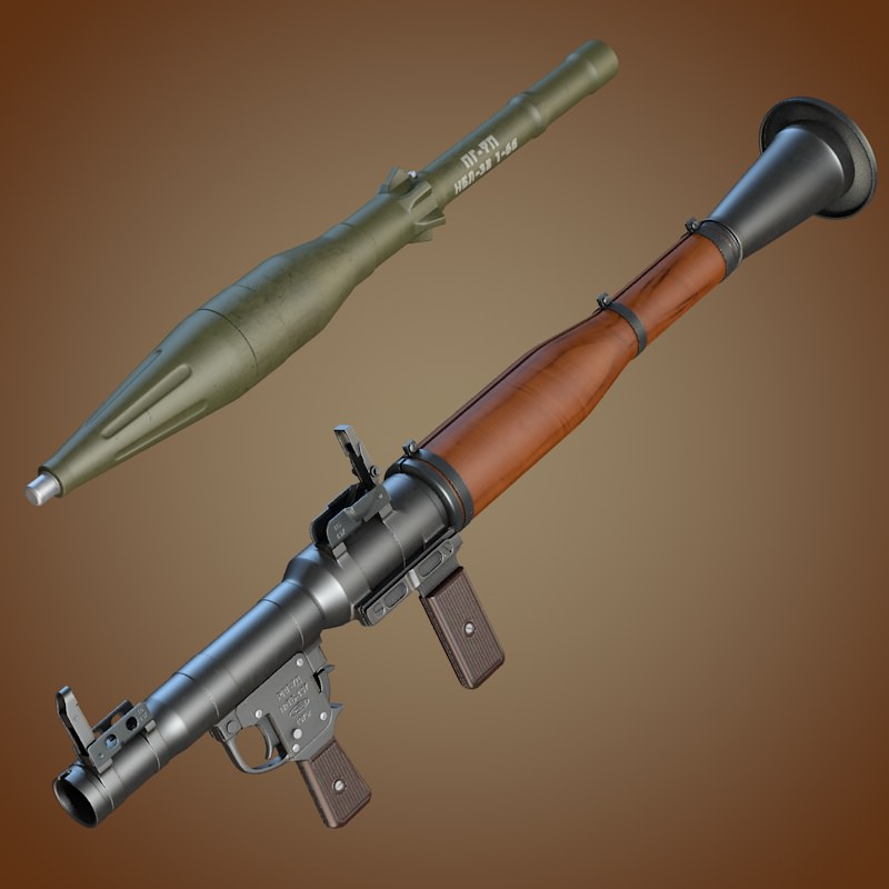 RPG-7 grenade launcher 3D model_5