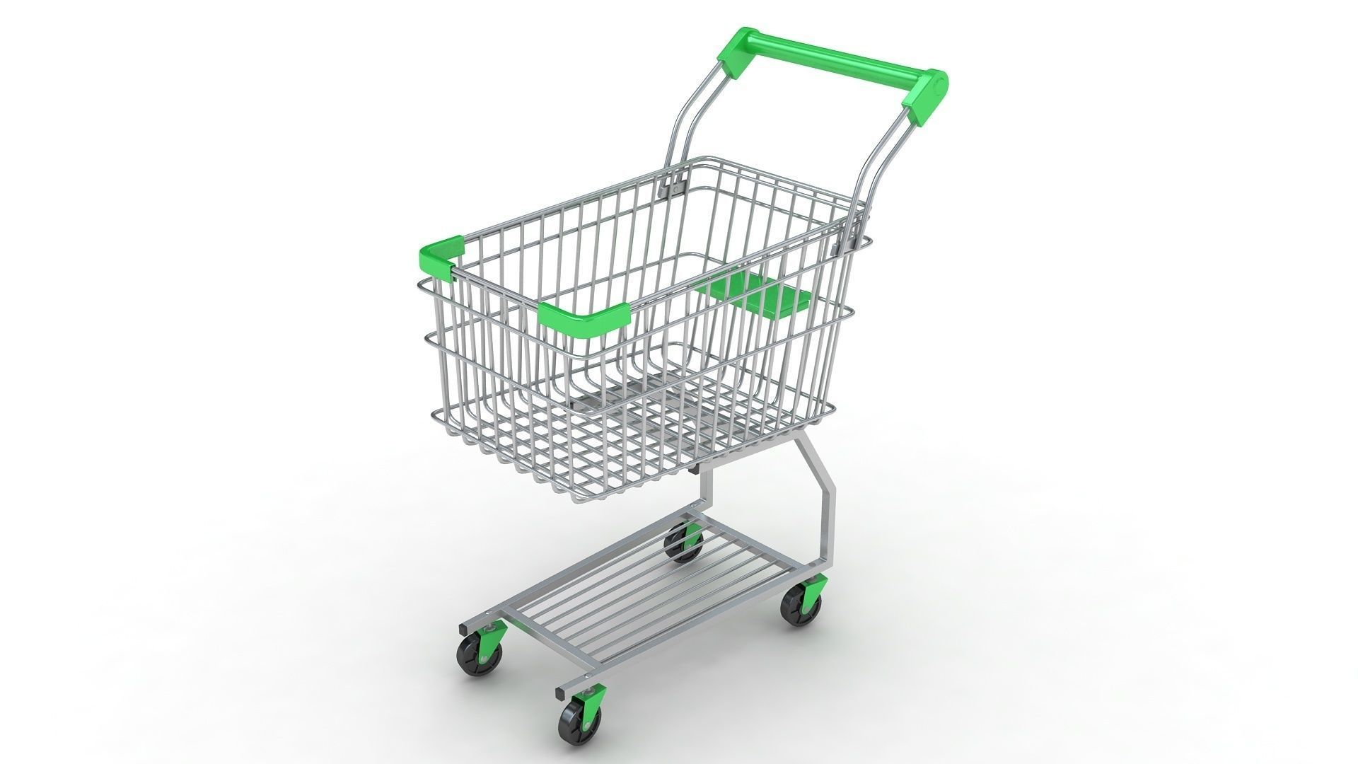 shopping car  3D model_4