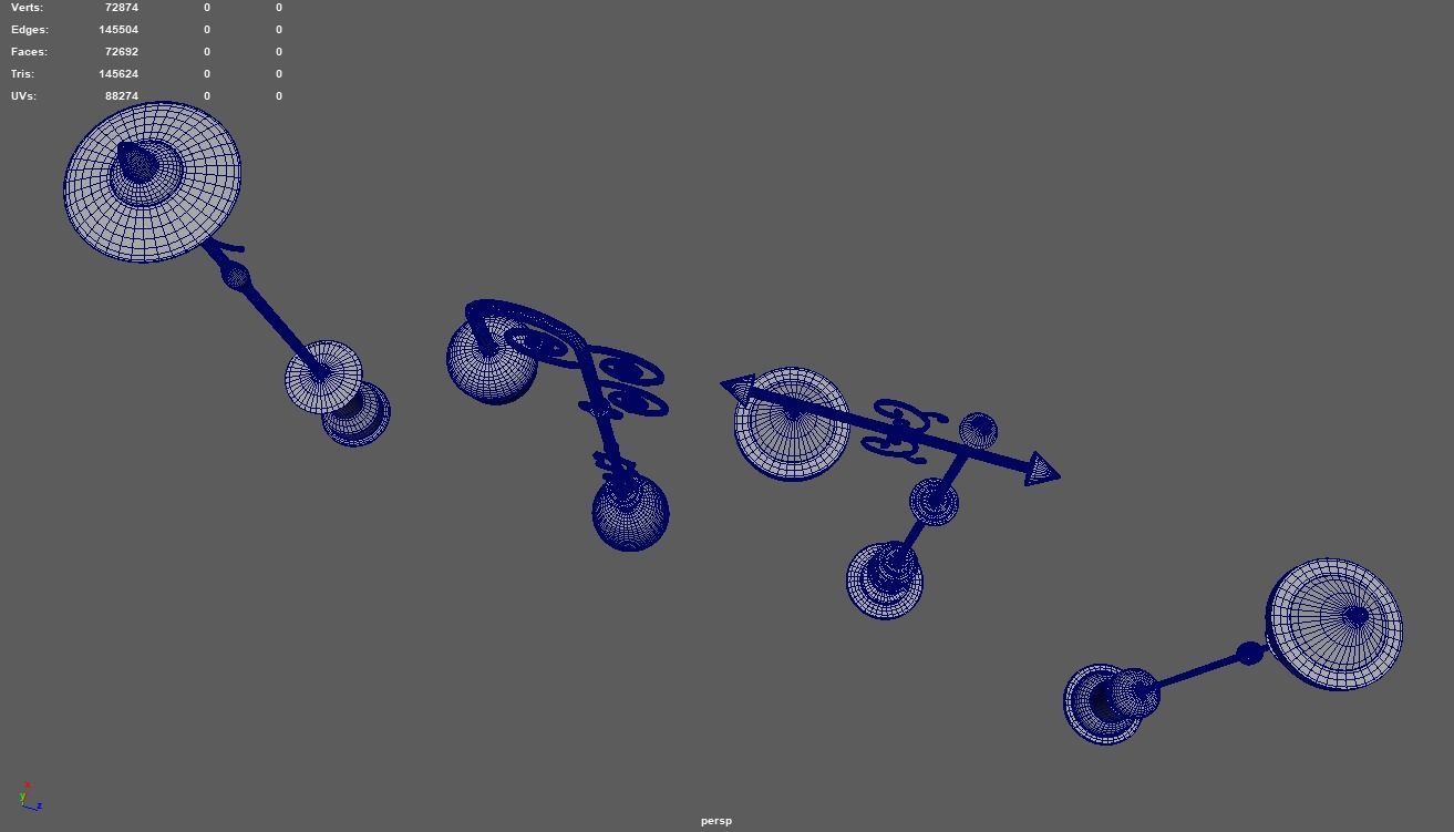 Street Lights Pack Low-poly 3D model_8