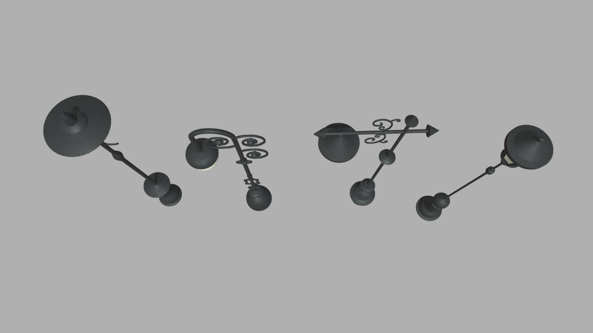 Street Lights Pack Low-poly 3D model_4