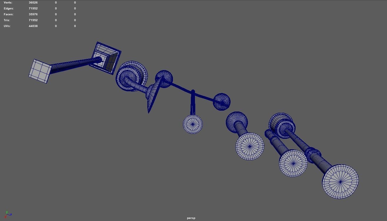 Street Lights Pack Low-poly 3D model_13