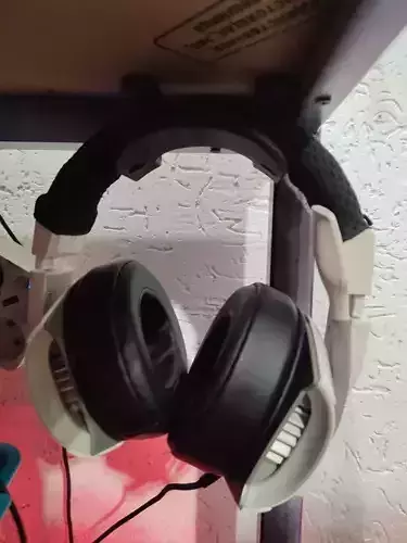Headphone holder under the table