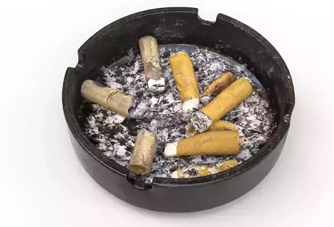 Used AshTray Low-poly 3D model