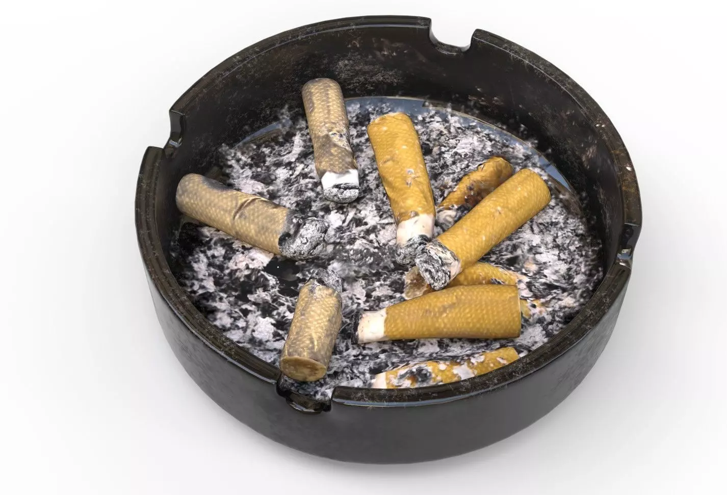Used AshTray Low-poly 3D model_0