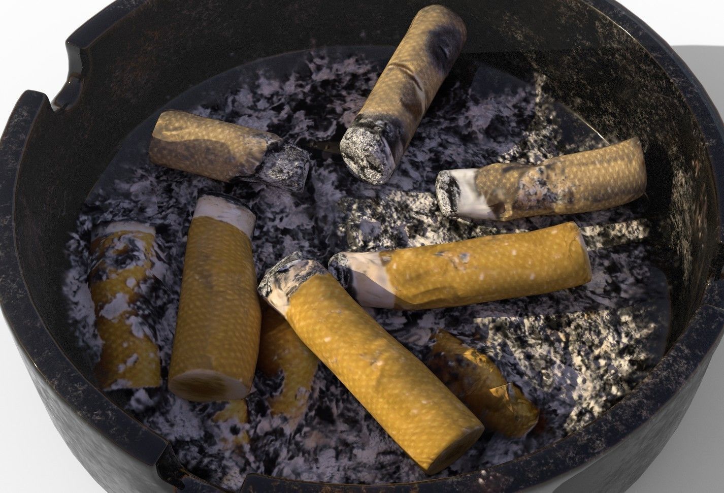 Used AshTray Low-poly 3D model_3