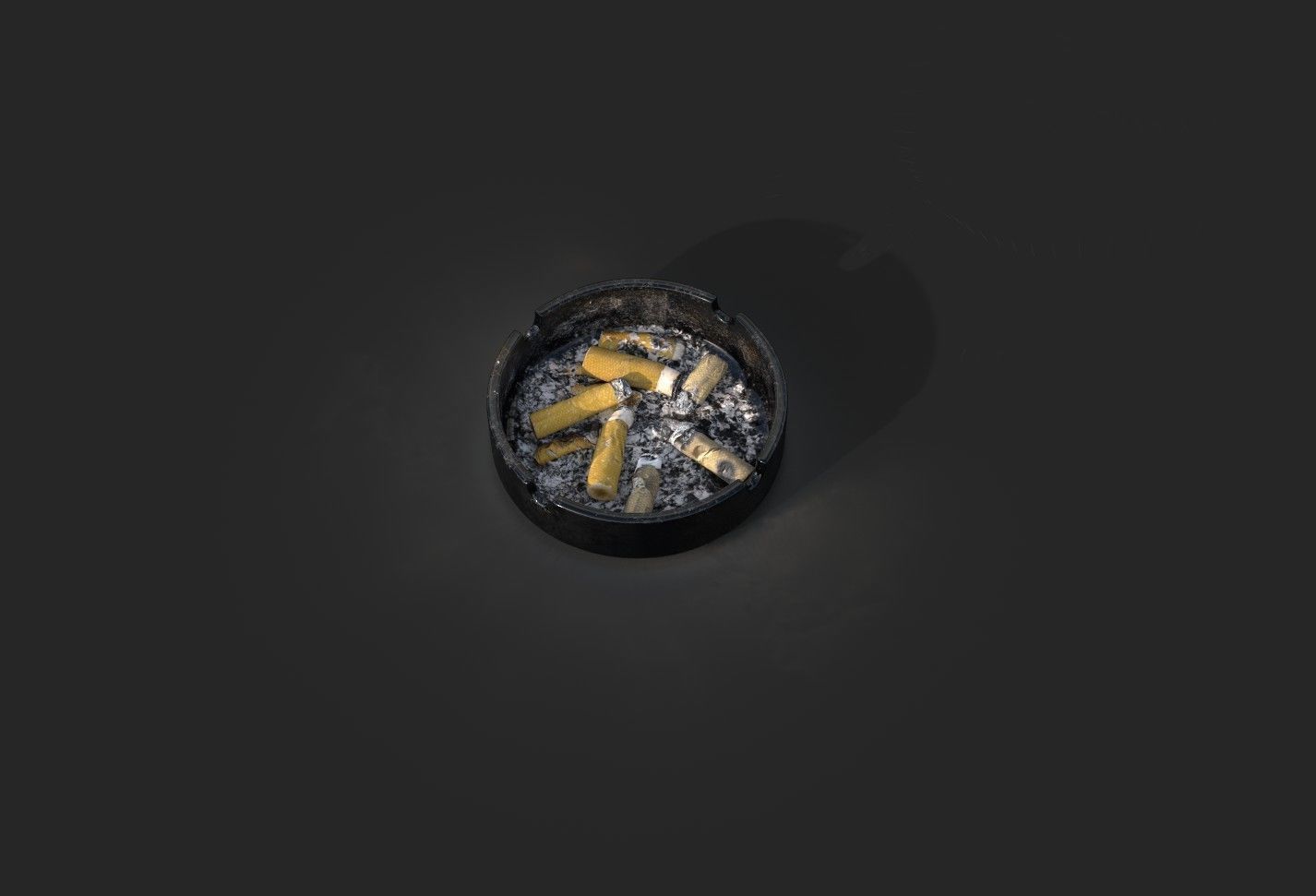 Used AshTray Low-poly 3D model_4