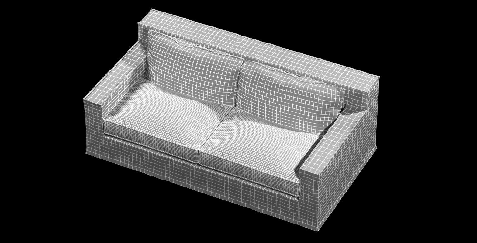 restoration hardware beige capri slipcovered sofa 3D model_1