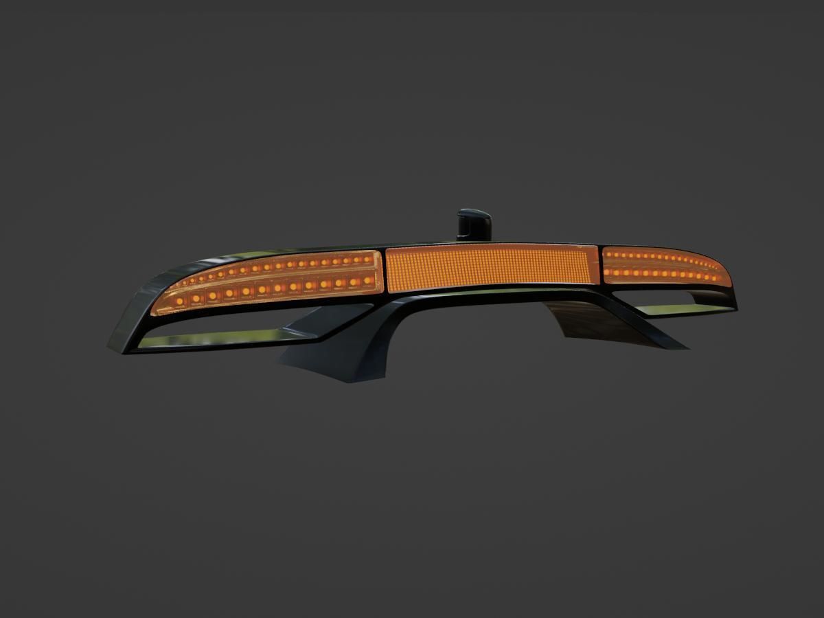 safety car only alarm lights 3D model_1