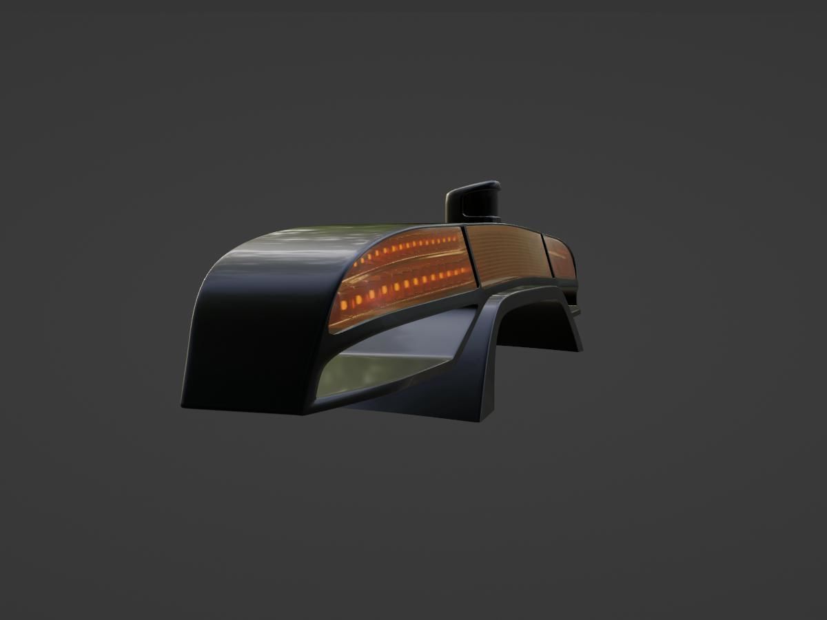 safety car only alarm lights 3D model_2