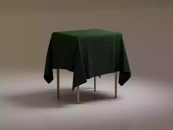 Low-Poly Table Cloth Free low-poly 3D model
