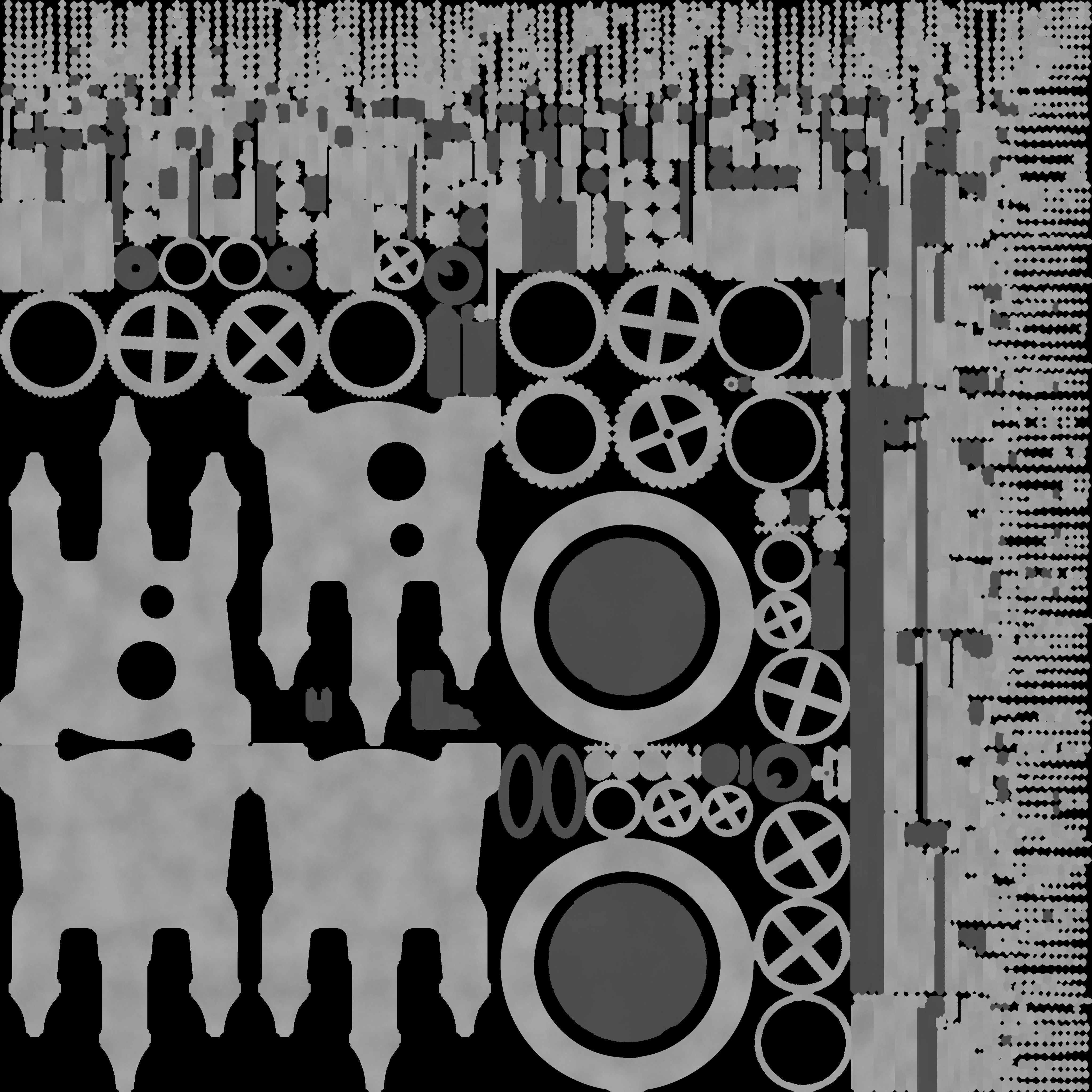 Wooden Wall Clock Open Case Design 3D model_20