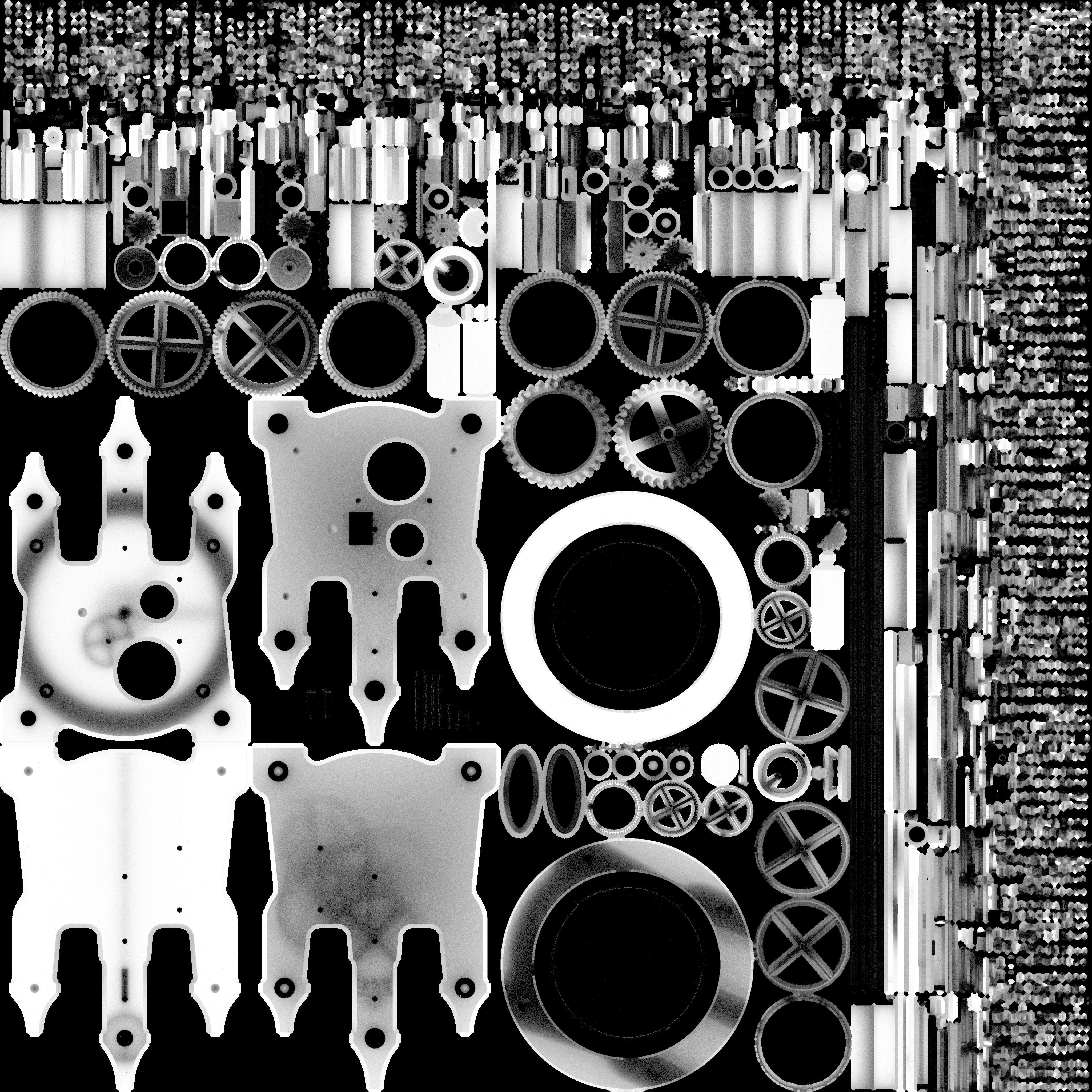 Wooden Wall Clock Open Case Design 3D model_17