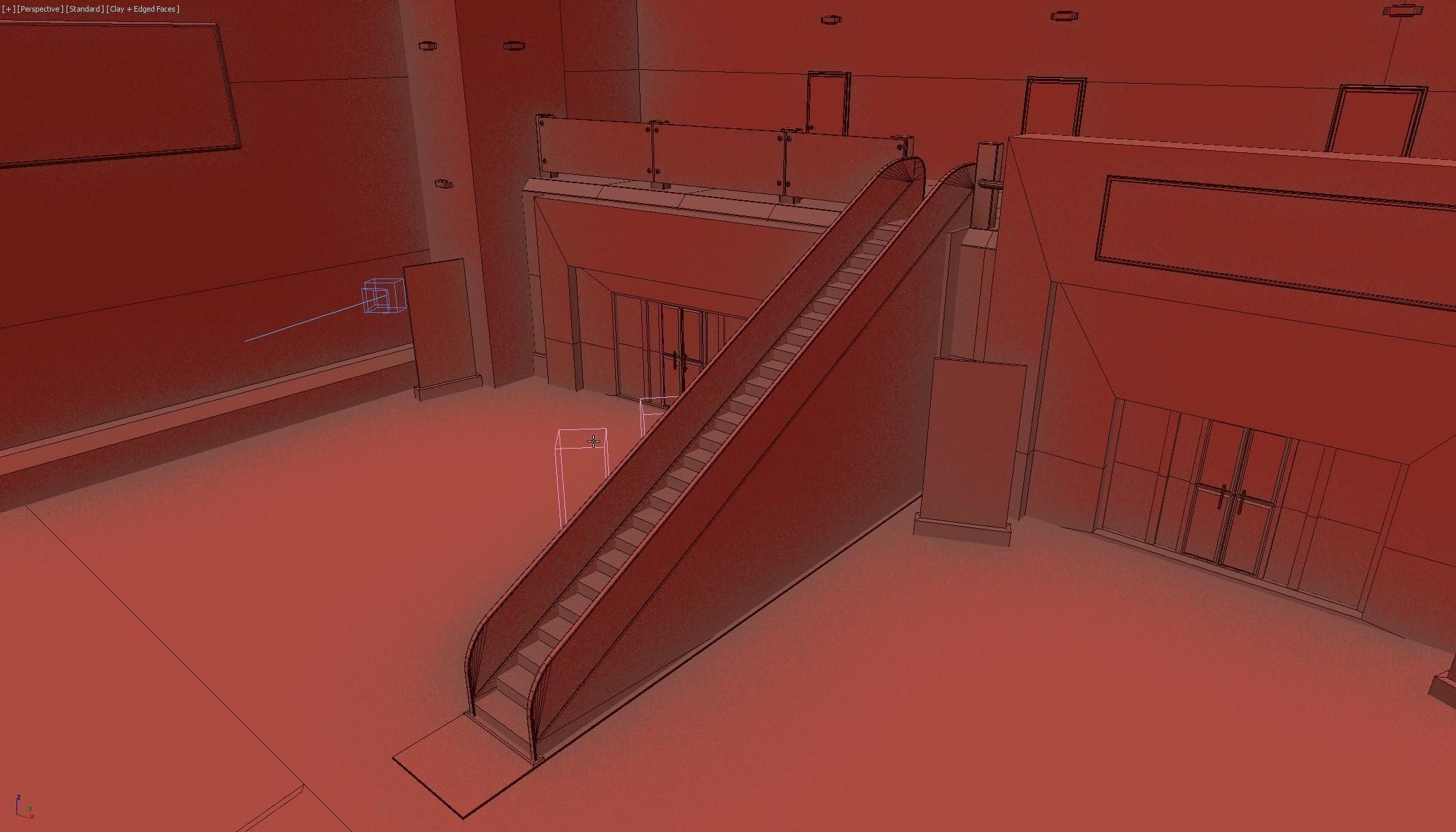 Business center lobby interior 3D model_10