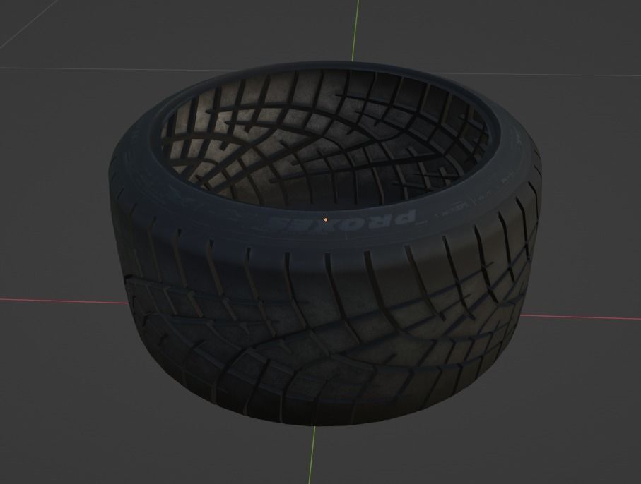 Toyo R1R - Tires - Game Ready Low-poly 3D model_2