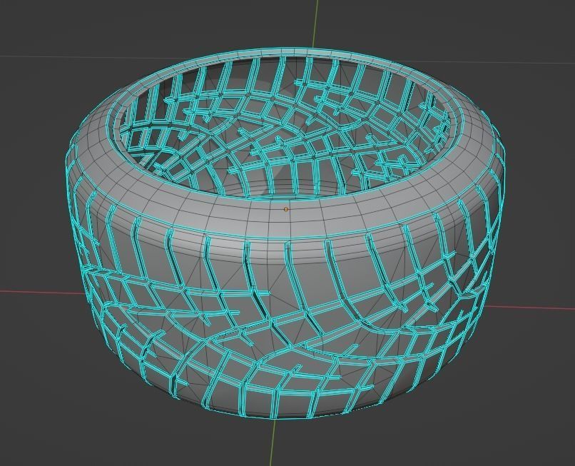 Toyo R1R - Tires - Game Ready Low-poly 3D model_4