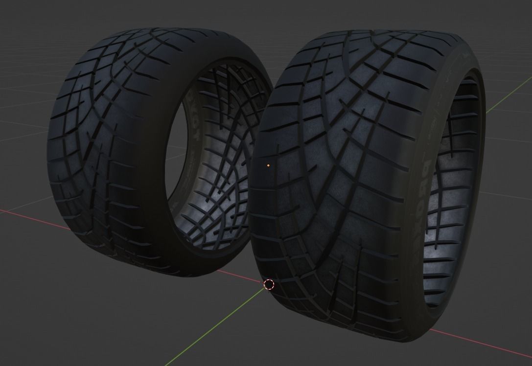Toyo R1R - Tires - Game Ready Low-poly 3D model_1