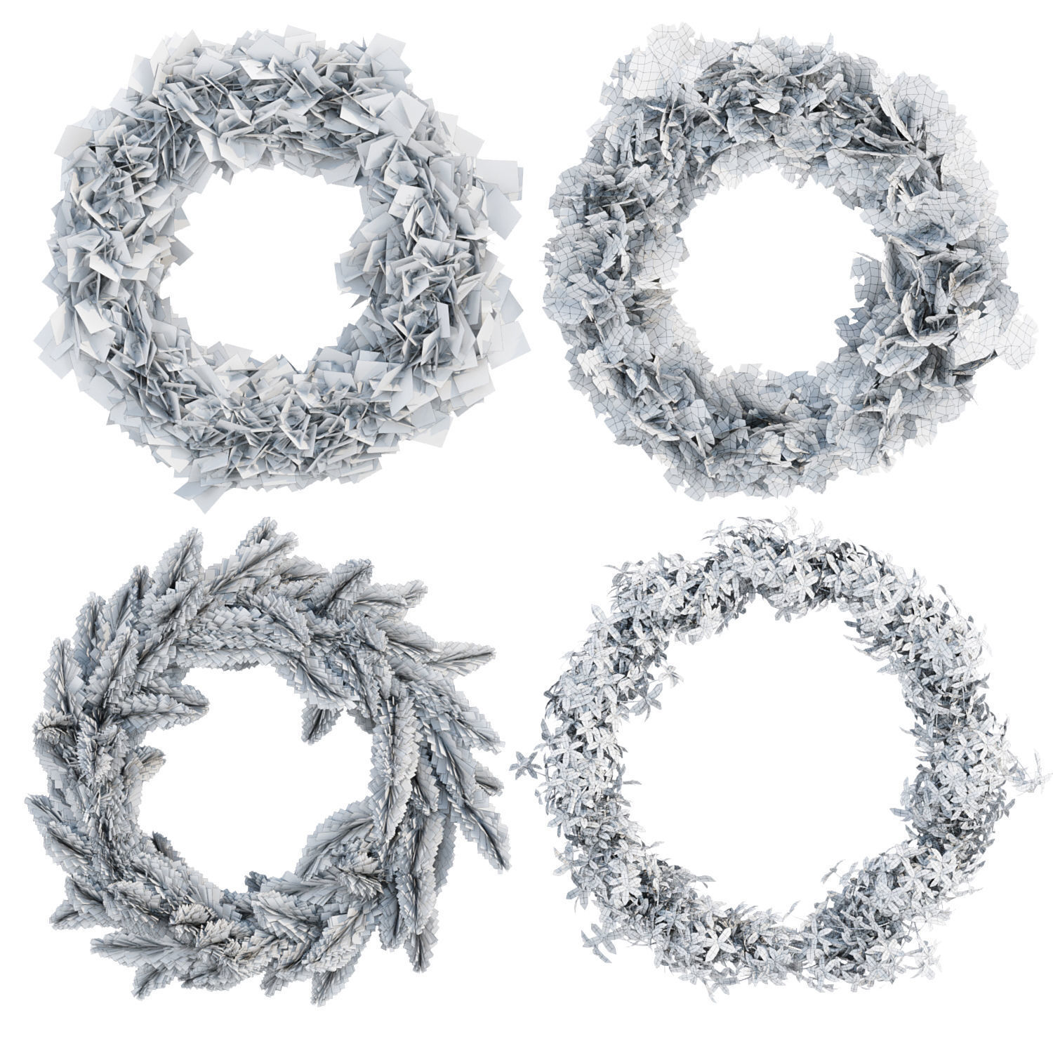 Foliage wreath collection vol 169 3D model_5