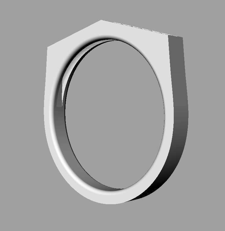 Angled Diamond Ring 3D print model_15