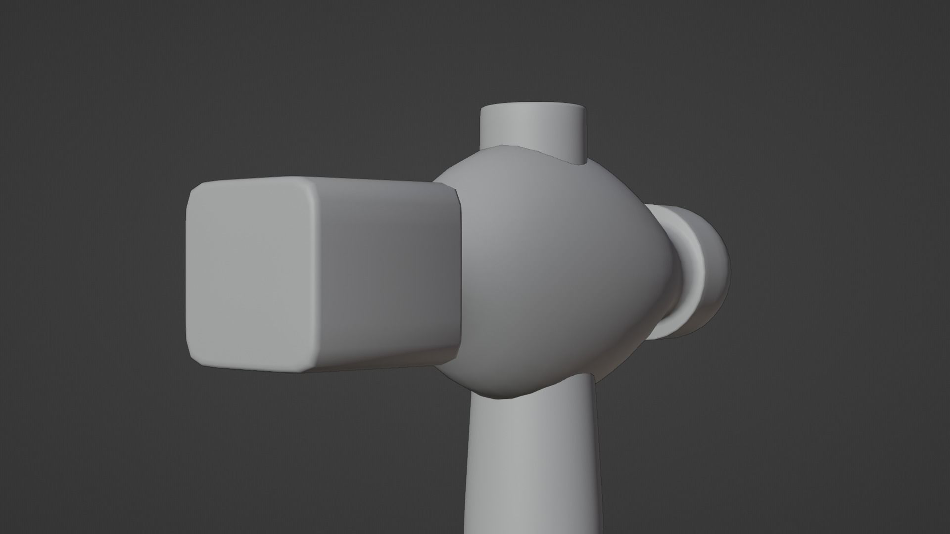 Small Ball Peen Hammer Low-poly 3D model_14