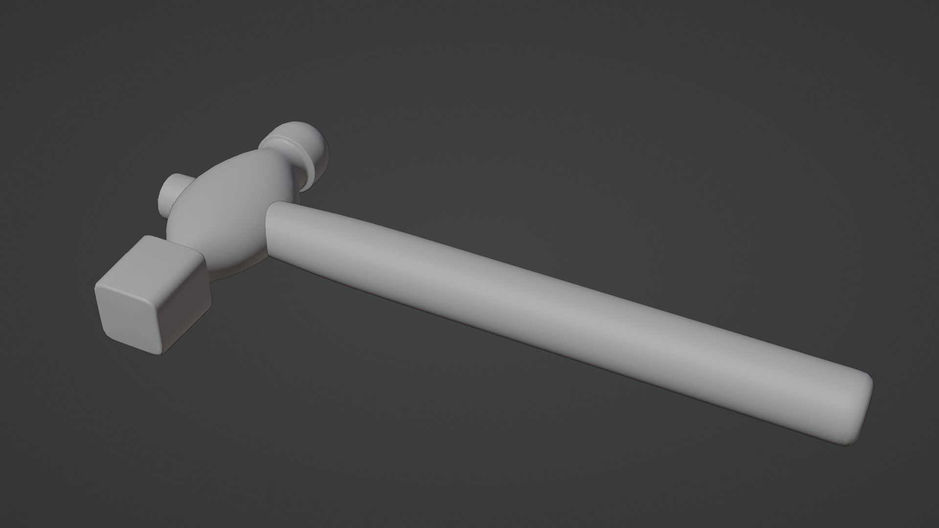 Small Ball Peen Hammer Low-poly 3D model_2