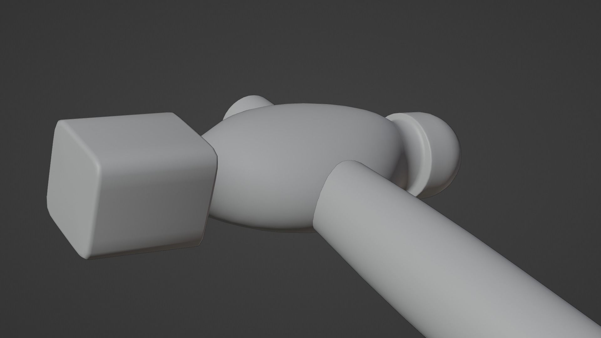 Small Ball Peen Hammer Low-poly 3D model_17