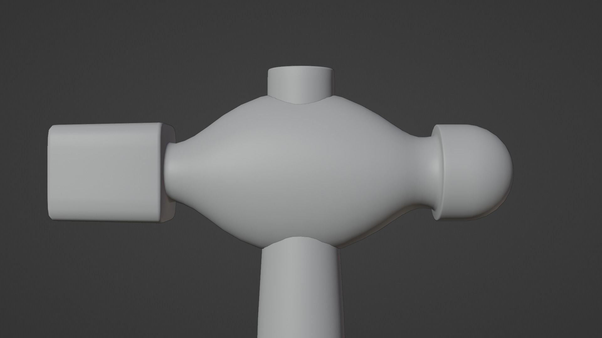 Small Ball Peen Hammer Low-poly 3D model_11