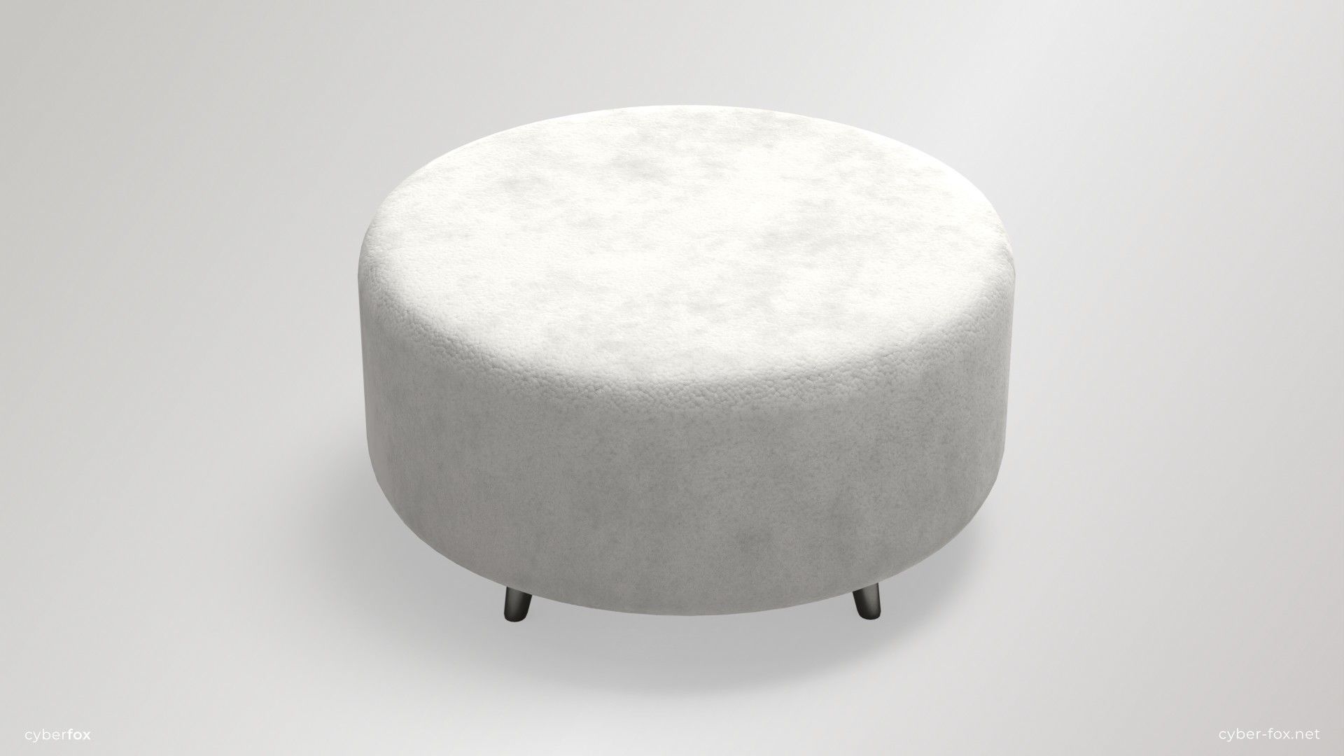 Futuristic Round Sofa Set Low-poly 3D model_12