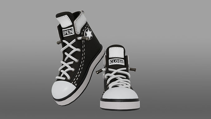 Sneakers chuck taylor all star high top for sims Low-poly 3D model